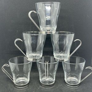 Bormioli Rocco Oslo 8 oz. Cappuccino Cup with Stainless Steel Handle set of 6